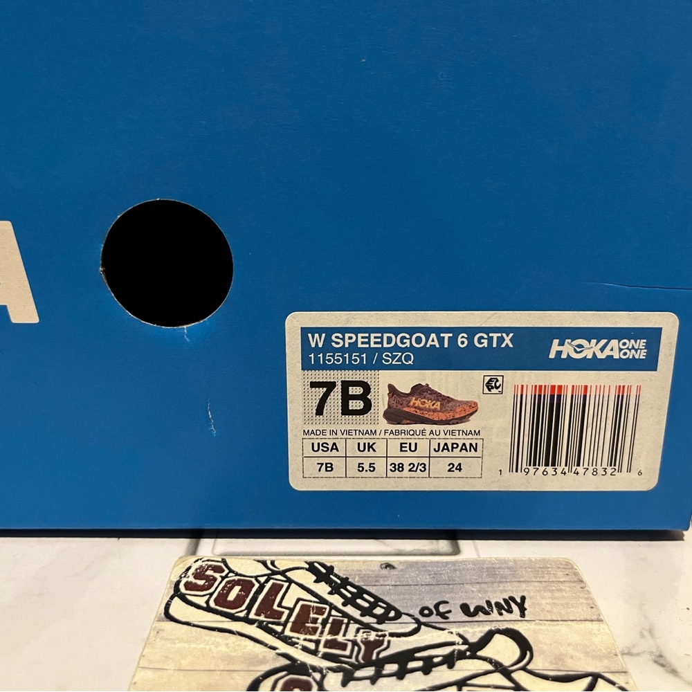 New Hoka One Speedgoat 6 GTX Gore-Tex Brown Coral Hiking Trail Shoes Womens Size - Picture 12 of 16